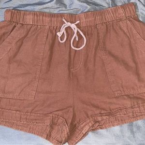 Dark Brown Merokeety Shorts. Size Large.